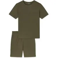 Schiesser Pyjama court 'Modern Bonded' sapin
