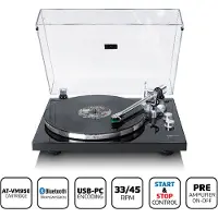 Lenco LBT-215BK Bluetooth Turntable with AT-VM95E Catridge