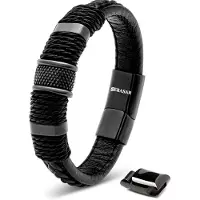 SERASAR Bracelet 'Ring' noir
