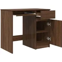vidaXL Bureau brun imitation chêne 86x49x76 cm Bois composite