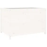 vidaXL Lit surélevé blanc 119,5x82,5x78 cm Pin massif