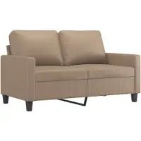 vidaXL Canapé 2 places cappuccino brun 120 cm similicuir