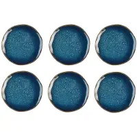 Medard de Noblat MÃdard de Noblat - Vertigo Denim - Dessertbord 21 cm - 6 delig (M11404CCB11AD), Assiettes, Bleu, Marron