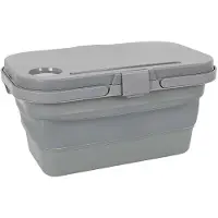 Bo Camp Bac pliable avec dessus de table, Poubelle, Gris