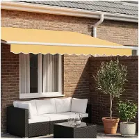 vidaXL , jupe de protection pour auvent, couleur sable, 581 x 20 cm, polyester