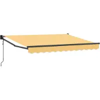 vidaXL , store enroulable, couleur sable, 3,5 x 2,5 m, polyester et métal