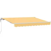 vidaXL Store à rallonge couleur sable 300 x 250 cm en tissu et aluminium
