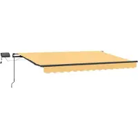 vidaXL Store à rallonge couleur sable 600 x 350 cm en tissu et aluminium