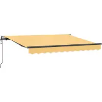 vidaXL Store à rallonge couleur sable 400 x 300 cm en tissu et aluminium