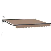 vidaXL Auvent électrique rétractable , couleur taupe, 4 x 3 m