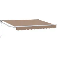 vidaXL , store enroulable de couleur taupe, 4 x 3 mètres, en polyester et en métal