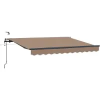 vidaXL , store enroulable taupe, 300 x 250 cm, polyester