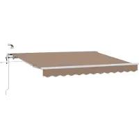 vidaXL , store enrouleur rétractable, couleur taupe, 400 x 350 cm, polyester
