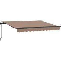 vidaXL , store enrouleur, couleur taupe, tissu, 4 x 2 mètres