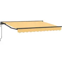 vidaXL Store rétractable couleur sable 4 x 3 m en polyester et aluminium