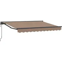 vidaXL Store rétractable taupe 3 x 2,5 m en polyester et aluminium