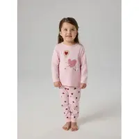 Name it Pyjama 'NMFCUTIE HEART' rose / rose pastel / bourgogne