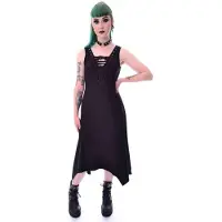 Vixxsin Robe mi-longue Gothic de - Robe Mora - S - 4XL - pour Femme - noir - Taille S