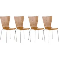 CLP lot de 4 chaises visiteurs Aaron