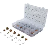 Bgs 8119 Assortiment de vis de carter d'huile et de joints d'étanchéité en aluminium, 534 pcs.