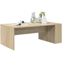 vidaXL Table basse en chêne Sonoma 95 x 50 x 34 cm Matériau dérivé du bois