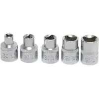 Bgs 8608 Jeu de douilles triangulaires pour serrures de poteaux, M5 - M12 (8 - 16,5 mm), 5 pcs.