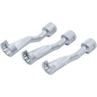 Bgs Jeu de clés pour conduites ouvertes, entraînement carré intérieur 12,5 mm (1/2") SW 14 - 17 - 19 mm - 8450