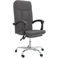 vidaXL Fauteuil inclinable de bureau Gris Similicuir