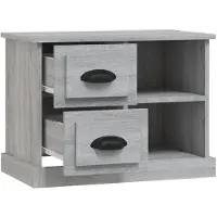 vidaXL Table de chevet sonoma gris 60x35,5x45 cm