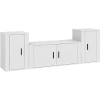 vidaXL Ensemble de meubles TV 3 pièces blanc en bois composite