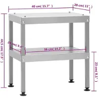 vidaXL Fumoir avec table Acier galvanisé