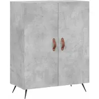 vidaXL Sideboard gris béton 69,5x34x90 cm Bois composite