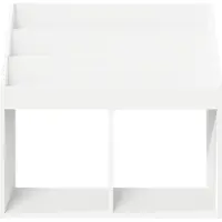 vidaXL Étagère pour enfants avec rangement Blanc 72,5 x 29,5 x 69 cm Matériau dérivé du bois