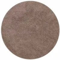 vidaXL Tapis Shaggy Anti-dérapant Marron 90 x 90 cm PP