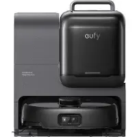 Eufy Robot aspirateur Omni E28 HydroJet FlexiOne, 20 000 Pa, serpillière à rouleau, station de vidage et de lavage automatique, noir