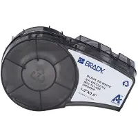 Brady M21-131-499 ruban tissu nylon 25,40 mm x 12,70 mm (d'origine) - noir sur blanc