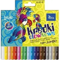 TETIS Crayons de couleur ronds Jumbo 18 couleurs. (18x)