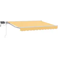 vidaXL Armature de store manuelle avec LED, couleur sable, 4,5 × 3 m