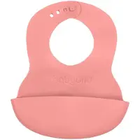Babyono Verstellbares Kunststofflätzchen mit Tasche Baby Ono rosa