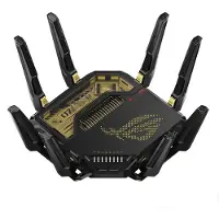 Asus ROG Rapture GT-BE98, Wi-Fi 7 (802.11be), Quadribande (2,4 GHz / 5 GHz-1 / 5 GHz-2 / 6 GHz), Ethernet/LAN, Noir, Routeur de table