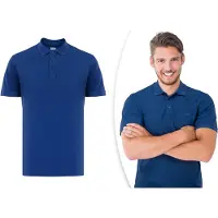 Milanoro - Polo élégant pour homme - bleu roi - XXL