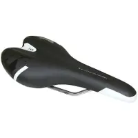 Newton Selle route-vtt kinetic noir deco blanc-noir 260x140mm rail cromoly argent
