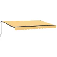 vidaXL , store enroulable, couleur sable, 400 x 300 cm, polyester et aluminium