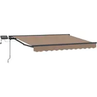 vidaXL Armature de store manuelle avec LED, taupe, 4 x 2 m