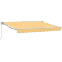 vidaXL Store rétractable couleur sable, 3,5 x 2 m, polyester et aluminium