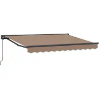 vidaXL Store rétractable taupe 3 x 2,5 m en polyester et aluminium