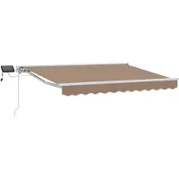 vidaXL Armature de store manuelle avec LED, taupe, 3 x 2,5 m