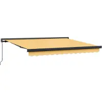 vidaXL Store banne rétractable couleur sable 350 x 250 cm en lin et aluminium