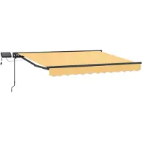 vidaXL Armature de store manuelle avec LED, couleur sable, 3 x 2,5 m