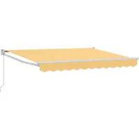 vidaXL Store à rallonge couleur sable 4 x 2 m 100 % polyester et aluminium